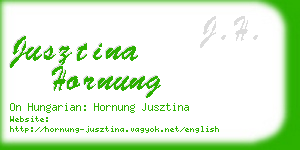 jusztina hornung business card
